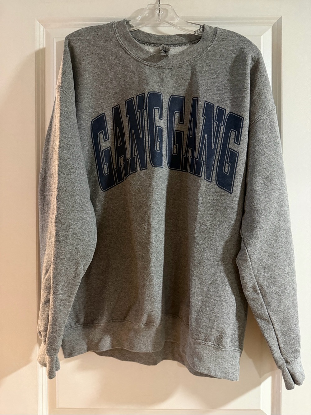 Gray Theo Von ‘Gang Gang' Crewneck Sweatshirt - Casual Men's Pullover